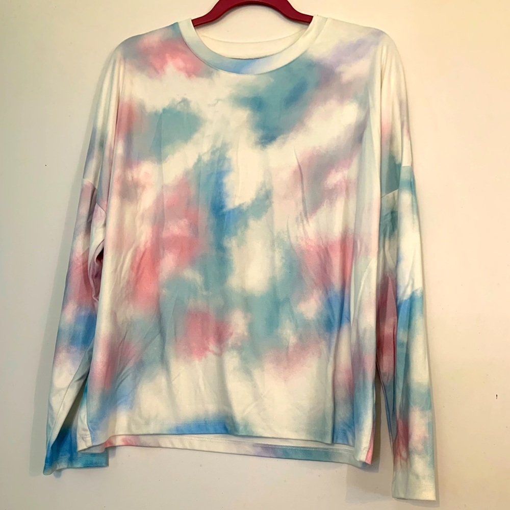 NWOT Pink & Blue Crew and Pant Set